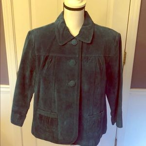 Chico’s Teal suede Leather Jacket